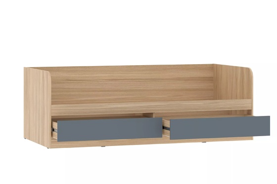 Кровать детская Элиот НМ 041.92 маренго, баунти песочный (спальное место 90 х 200)