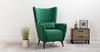 Кресло для отдыха Феличе ТК 529 велюр Велутто 33 темно-зеленый малахитовый