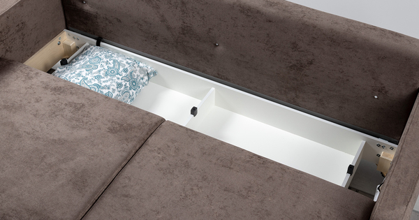 Диван-кровать прямой Арно ТД 564 велюр Лаки 06 коричневый перламутр, Vertical 910 молочно-серый