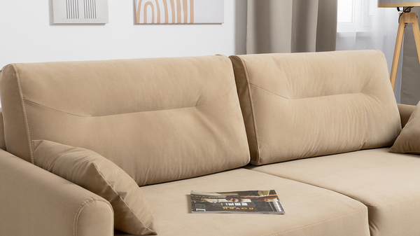 Диван-кровать прямой Барселона ТД 670 велюр Diagonal 290 бежевый