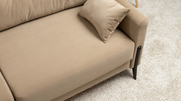 Диван-кровать прямой Барселона ТД 670 велюр Diagonal 290 бежевый