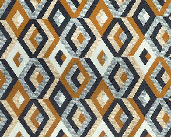 Кровать детская двухъярусная Карамель 75 Дуб Сонома, диван - велюр ESCADA OCHRA коричневые ромбы (сборка на любую сторону) спальное место верх 80х190, низ 120х185