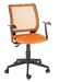 Кресло на колесах Эксперт Т эрго ткань-сетка оранж, подлокотник пластик Т образный, крестовина пластик, без качания