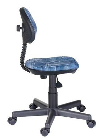 Детское кресло без подлокотников Логика обивка ткань саржа Т18 джинса, крестовина пластик, без качания