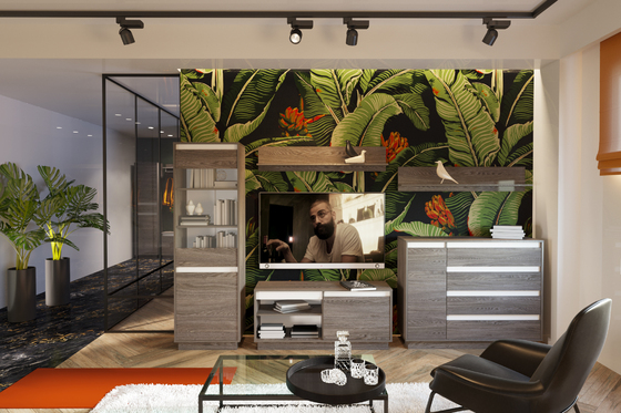Полка Вирджиния/VIRGINIA НМ 011.62 ясень анкор темный