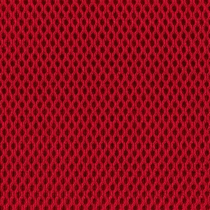 Кресло на колесах Ирис белый каркас, обивка сидушка - ткань саржа букашки, спинка красный,  подлокотники пластик, крестовина пластик, без качания